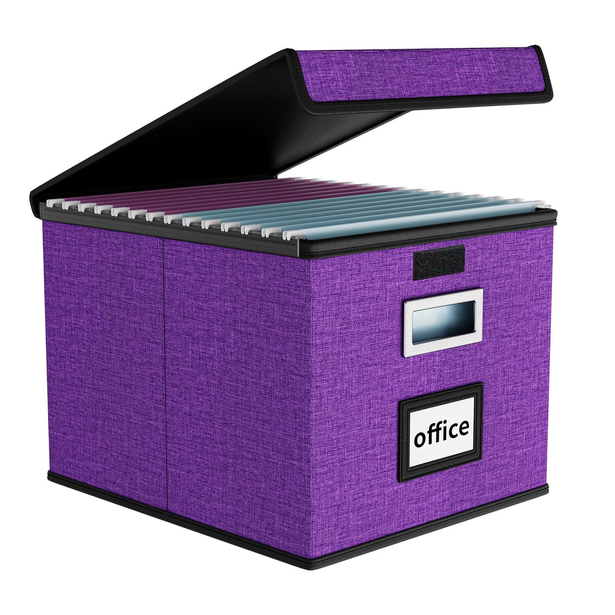 File Organizer Box with Lids, Collapsible File Folder Organizer