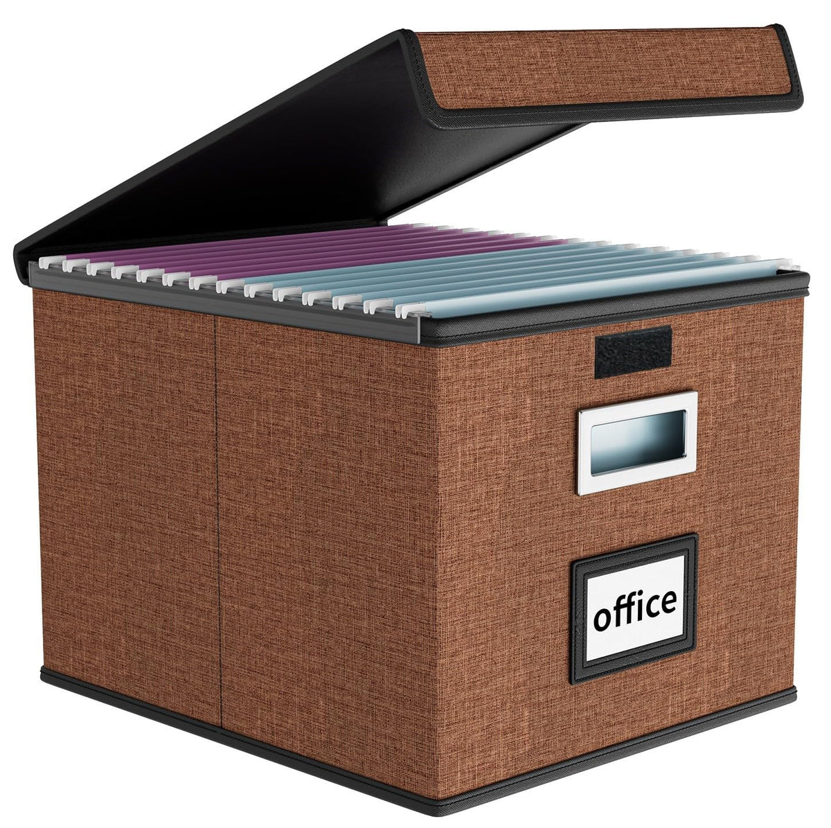 File Organizer Box with Lids, Collapsible File Folder Organizer