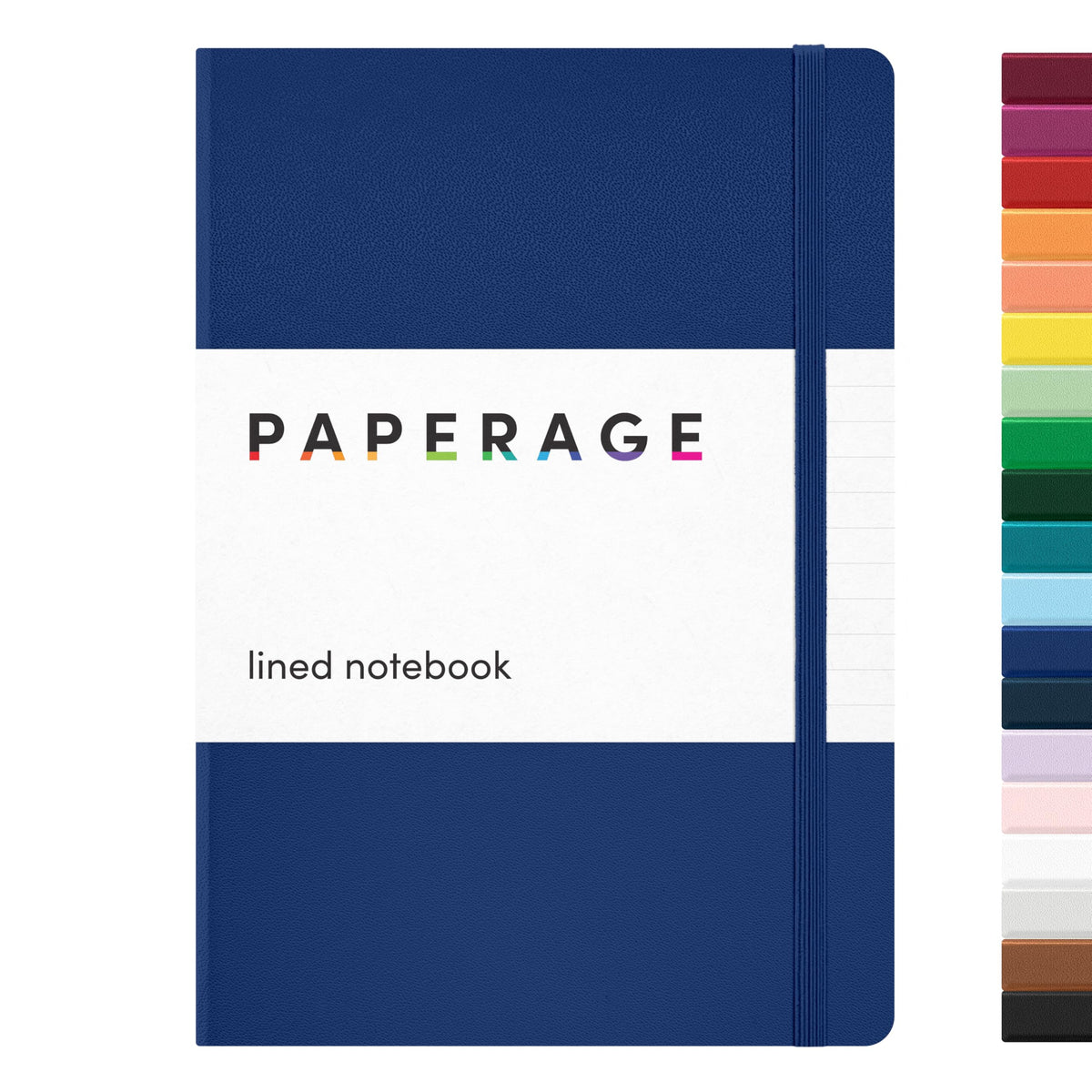 PAPERAGE Lined Journal Notebook, Hardcover Journal for Women & Men, 160 Pages, (5.6 in x 8 in), College Ruled Journaling Notebook for Work, School Supplies & Note Taking, (Green)