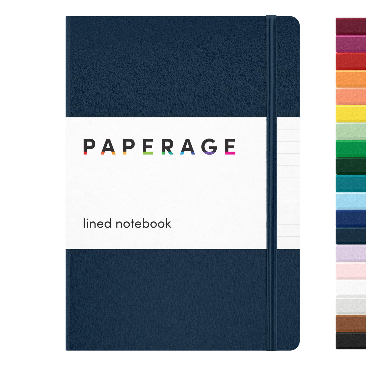 PAPERAGE Lined Journal Notebook, Hardcover Journal for Women & Men, 160 Pages, (5.6 in x 8 in), College Ruled Journaling Notebook for Work, School Supplies & Note Taking, (Green)