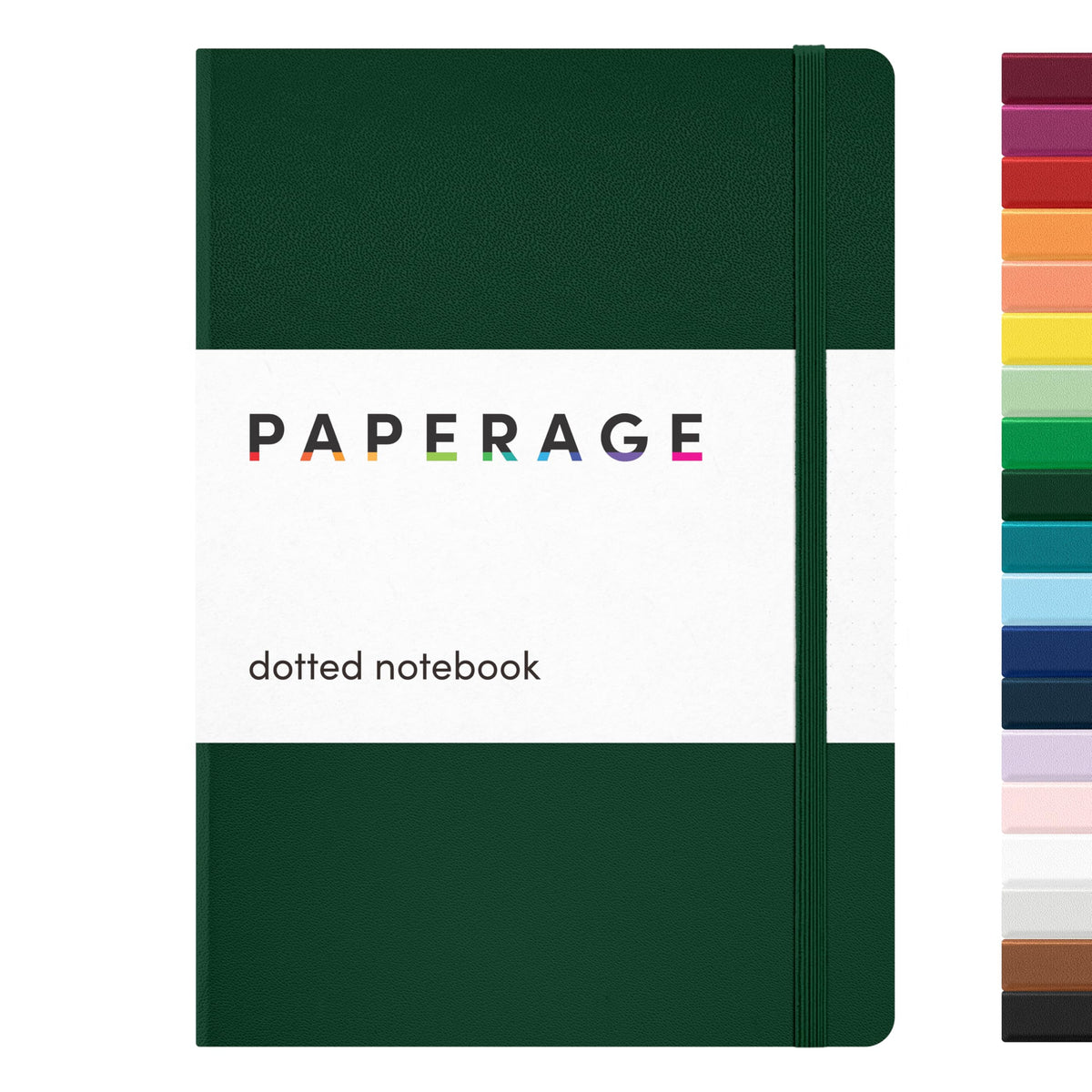 PAPERAGE Lined Journal Notebook, Hardcover Journal for Women & Men, 160 Pages, (5.6 in x 8 in), College Ruled Journaling Notebook for Work, School Supplies & Note Taking, (Green)